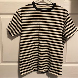 Muji Unisex S pocket stripped t-shirt